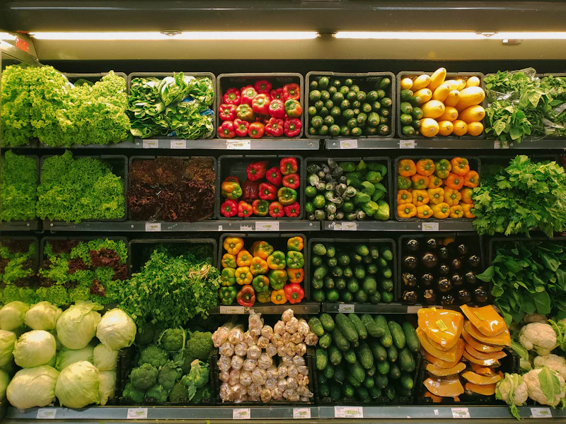 Fresh wholesale fruit and vegetables crate